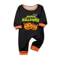 thumbnail image 2 of Family Matching Halloween Pajamas Set - 2 piece Pumpkin Short Sleeve Top & Pants Sleepwear,Halloween Night Pjs for Family Matching Holiday Party Outfit for 12 Months Pjs, 2 of 3