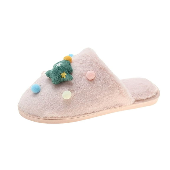 VerPetridure Christmas Slippers for Women Men Cute Cartoon Fuzzy Warm House Men Slippers Winter Soft Cozy Non-Slip Memory Foam Indoor Outdoor Shoes