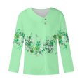 thumbnail image 4 of DPTALR Blouse Décontractée à Col en V Imprimée Boutonnée pour Femmes, 4 of 5