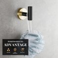 thumbnail image 2 of Lava Odoro Matte Black Double Towel Hook, Stainless Steel Robe Towel Hook Modern Square Towel Hanger Organizer for Bathroom Hotel Kitchen Wall Mounted, HBL-R019-MB-DH, 2 of 17