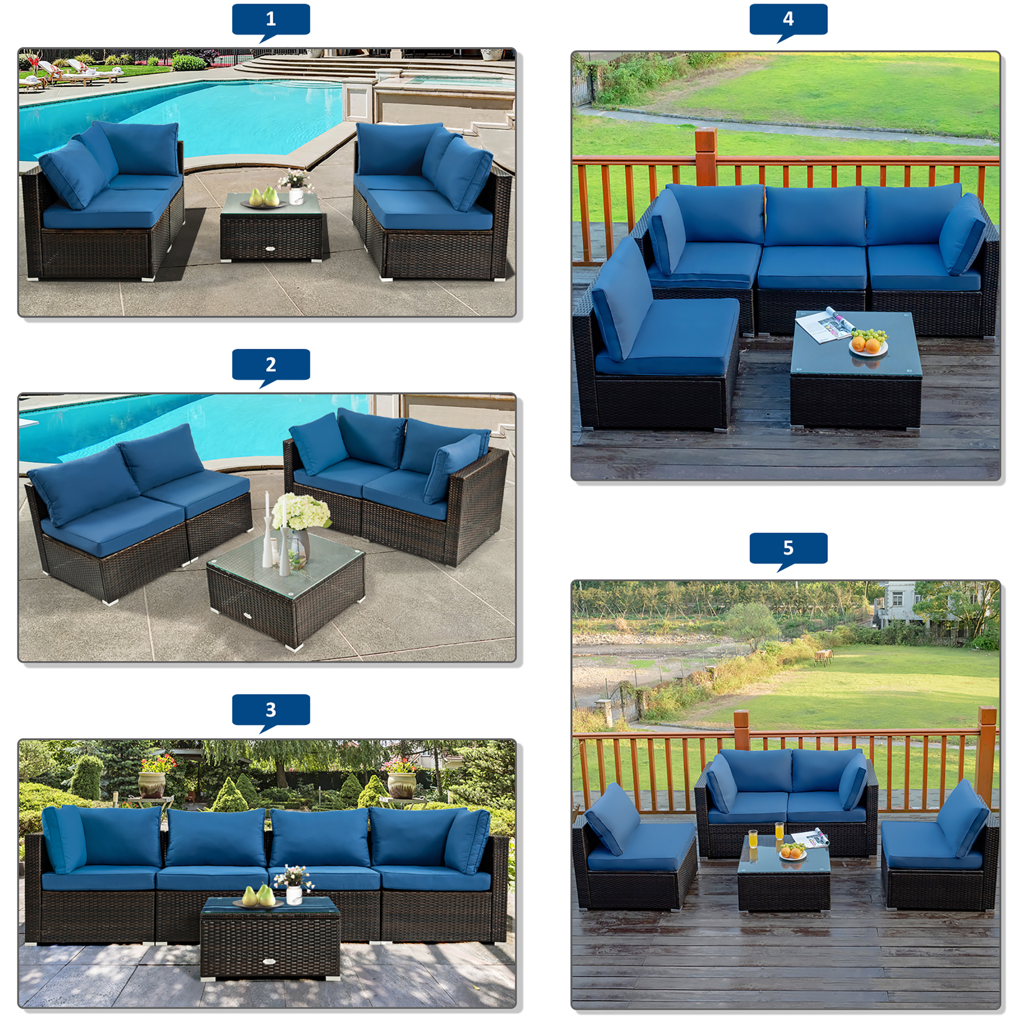 Costway 8PCS Rattan Patio Furniture Set Cushioned Sofa Chair Coffee - See  Details - On Sale - Bed Bath & Beyond - 31768538