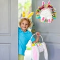 thumbnail image 5 of Easter Rabbit Wreath Decor for Front Door,Door Easter Rabbit Wreath Decor Easter Thief Bunny Butt with Ears Bunny Garland Wall Hanging Spring Front Door Wreath Wreath Butt Wreath Decorations, 5 of 7