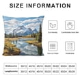 thumbnail image 5 of Fenyluxe Mountain River Trees Fashion Style Dirt-Resistant Throw Pillow Covers for Couch Sofa Bed Living Room Bedroom Pillow Case All Year Round Suitable for Car Couch Bedroom 1PC 20x20in, 5 of 5