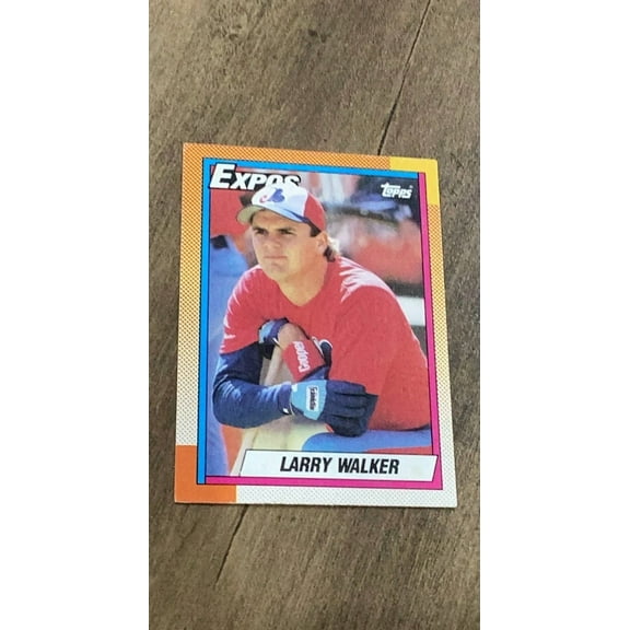 Larry Walker 1990 Topps 757 trading card
