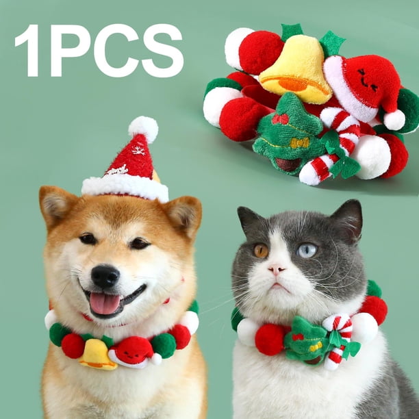 Collar para cachorros con bolas de felpa, collares para mascotas, collares para perros, collares para gatos decorativos para gatitos, perros pequeños campana l Yinane collares para gatos