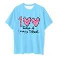 thumbnail image 3 of Girls Shirts Size 3-4 Girls Shirts Children Fashion Casual Print Round Neck Loose Short Sleeve T Shirt Top 1090, 3 of 3