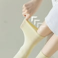 thumbnail image 4 of Seamless Women’s Lightweight Knee-High Cotton Socks for Spring & Autumn - Trendy Fashion Accessory (One Size, 6 Pairs), 4 of 7