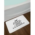 thumbnail image 2 of Llama Bath Mat, Monochrome Pop Culture Phrase with Llama Silhouette South American Wildlife Motifs, Non-Slip Plush Mat Bathroom Kitchen Laundry Room Decor, 29.5 X 17.5 Inches, Black White, Ambesonne, 2 of 2