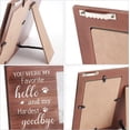 thumbnail image 4 of 4x6 Inch Picture Frame Pet Memorial Picture Frame with Paw Prints Saddle Brown Wood Photo Frame Rectangle Frame with You Were My Favorite Hello And My Hardest Goodbye Words Mixed Color DIY, 4 of 7