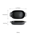 thumbnail image 2 of Oven Special Dish Double Ear Ceramic Baking Dish Cheese Baked Rice Plate Creative Commercial Microwave Baking Dish, 2 of 5