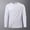 #209-White, variant on Men's Sport T-Shirt, Solid Color Long Sleeve Round Neck, Viscose Moisture-Wicking Cooling Top for Gym, Fitness and Daily Wear