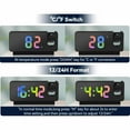 thumbnail image 6 of Projection Alarm Clocks for Bedrooms,LED Digital Clock with 180° Rotatable Projector on Ceiling Wall,Snooze Model,12/24H,2-Level Brightness Indoor Temperature for Heavy Sleepers Adults, 6 of 8