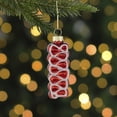 thumbnail image 2 of 3" Red Ribbon Candy Glass Christmas Ornament, 2 of 6