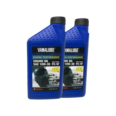 Yamaha Genuine OEM Yamalube Marine 10W30 Engine Oil LUB-10W30-FC-12 - 2 Pack