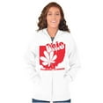 thumbnail image 4 of Ohio Shaped State Pride Buckeye Leaf Unisex Fleece Graphic Zip Up Hoodie Brisco Brands 2X, 4 of 5