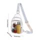 thumbnail image 5 of Bag Women S Transparente PVC Crossbody Bolse Adecuado para Conciertos Música Fes () White, 5 of 5