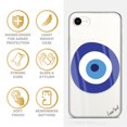 thumbnail image 4 of Case Yard iPhone-SE Case Clear Soft & Flexible TPU Ultra Low Profile Slim Fit Thin Shockproof Transparent Bumper Protective Cover Drop Protective Cell Phone Cases (Evil Eye), 4 of 8