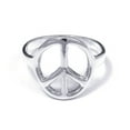 thumbnail image 2 of Shiny Peace Sign .925 Silver Ring-6, 2 of 3