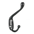thumbnail image 4 of Unique Bargains Dual Prong Coat Hooks Wall Mounted Retro Double Hooks Utility Black Hook for Coat Towel Hat 80mm x 18mm x 55mm 5Pcs, 4 of 5