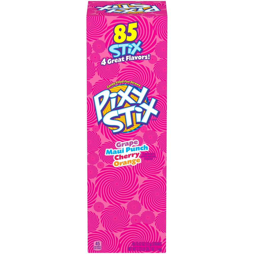 PIXY STIX Candy Filled Fun Straws Packs, 0.42 Oz (85 Count) Walmart