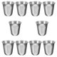 thumbnail image 2 of GOOHOCHY 10 tazas apilables de acero inoxidable, taza de metal, taza compacta para bebidas, taza para comuniones, taza de acero para comuniones., 2 of 8