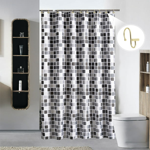 Shower Curtain Hooks Decorative Shower Curtain Rings for Bathroom Shower Rod  Set of 12 Rust Resistant Metal Shower Hooks Hangers T Shaped Design 