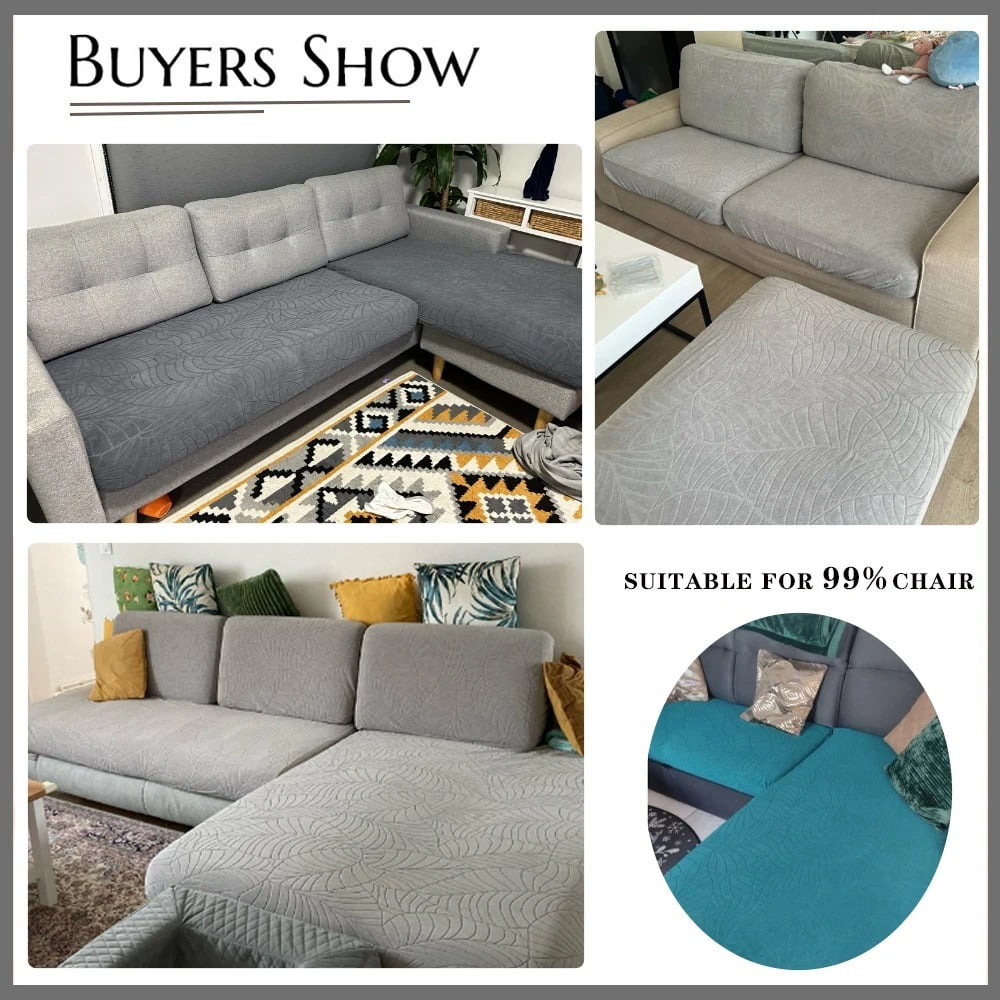 Waterproof Jacquard Sofa Seat Cushion Cover Elastic Removable Sofa Cover L Shape Armchair Sofa Slipcovers