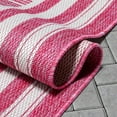 thumbnail image 7 of Well Woven Indoor/Outdoor Area Rug 7'10" x 9'10" Frankie Fuchsia Red Striped Border, 7 of 7