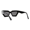 thumbnail image 3 of Geometric Trapezoid Shape Sunglasses Modern Gem Cut Frame Bold Style UV400 Black, 3 of 4