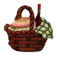 thumbnail image 1 of ID 0097 Picnic Basket Patch Camping Blanket Wine Embroidered Iron On Applique, 1 of 1