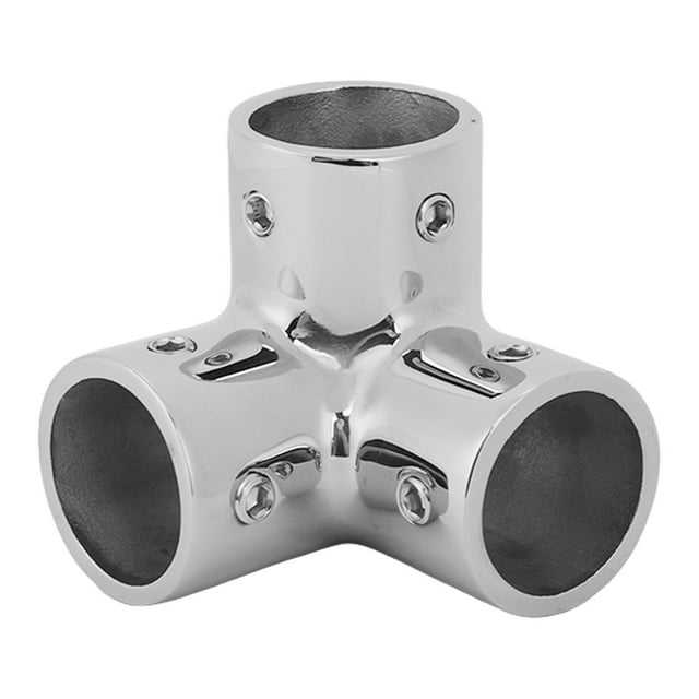 Boat Handrail Tee Connector 316 Stainless Steel Marine Pipe Connector, Heavy Duty Yacht Hardware for 1 Inch Tubing