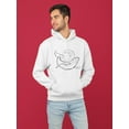 thumbnail image 2 of A Whale And A Moon Hoodie Men -Image by Shutterstock, Male 3X-Large, 2 of 4