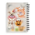 thumbnail image 2 of Trick or Treat Pitbull Funny Mummy Cosplay Pumpkin Candy Basket Spiral Bound Journal Terrier Dog Lover 5x7in Spiral Notebook - 12016, 2 of 5
