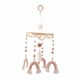 thumbnail image 4 of Móvil para cuna de bebé, móvil de madera con sonajero para recién nacidos, juguete colgante con campana para la cama, arcoíris rosa, 4 of 9
