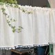 thumbnail image 3 of Cortinas de algodón coreano con diseño de margaritas y bolsillos para la calle, con borlas florales para cocina, dormitorio, sala de estar, ventana salediza, cortina para gabinete, 3 of 5