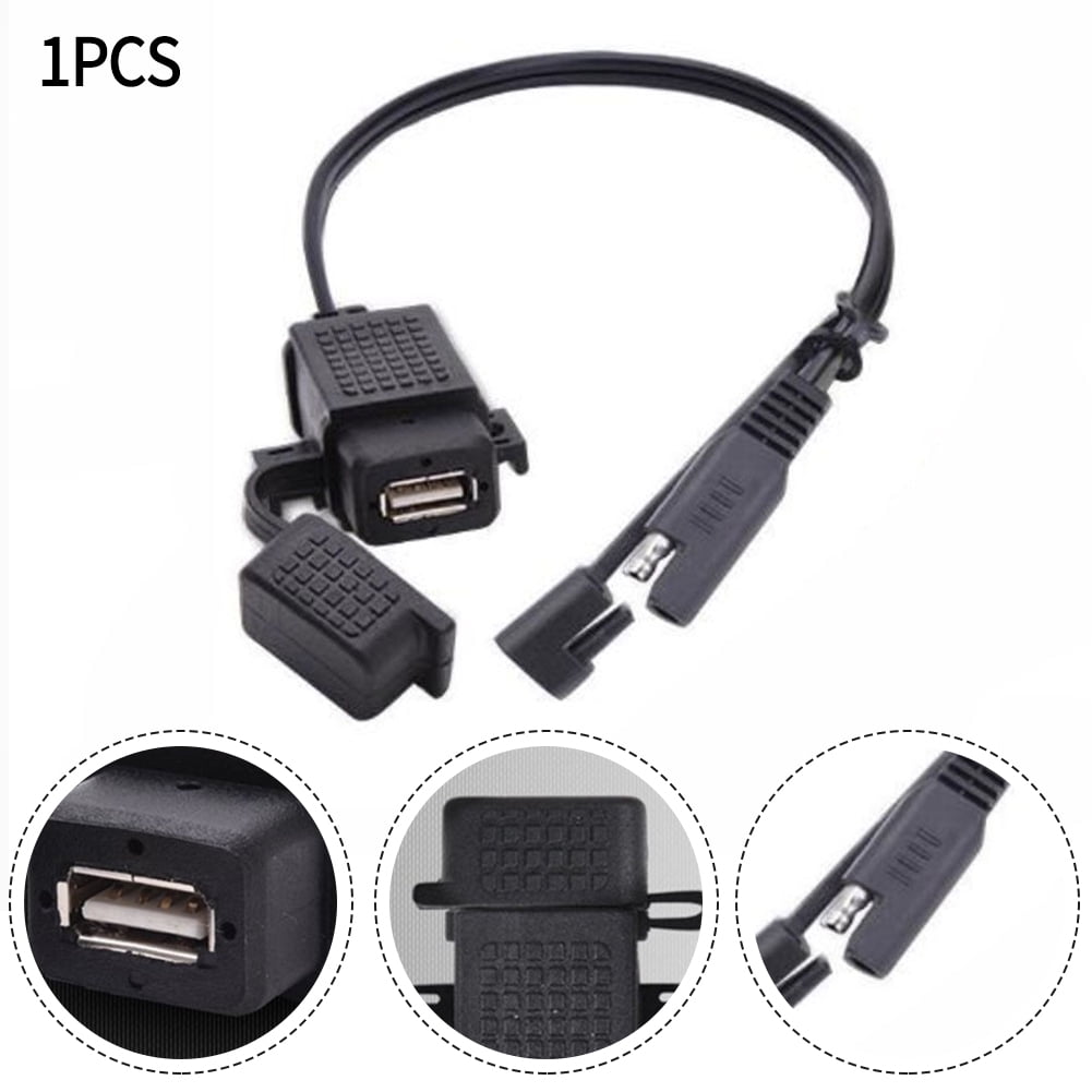Mingyiq Waterproof Motorcycle USB Charger Kit SAE to USB Adapter Cable
