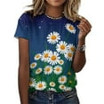 thumbnail image 3 of Daisy Women T-Shirt Classic O Neck T-Shirts Short-Sleeve Trendy Animal Print Design Tshirt Casual Clothing, 3 of 5
