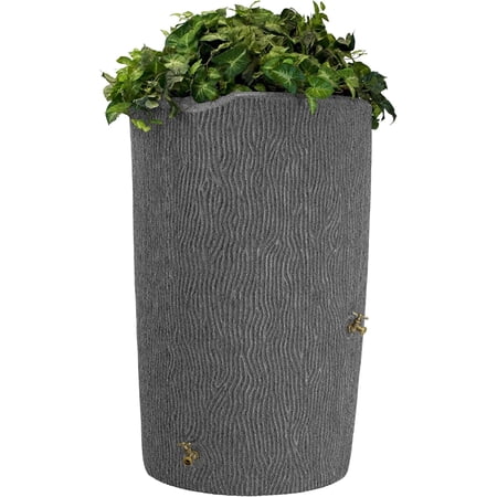 Good Ideas Impressions Bark 90 Gallon Rain Saver - Dark Granite