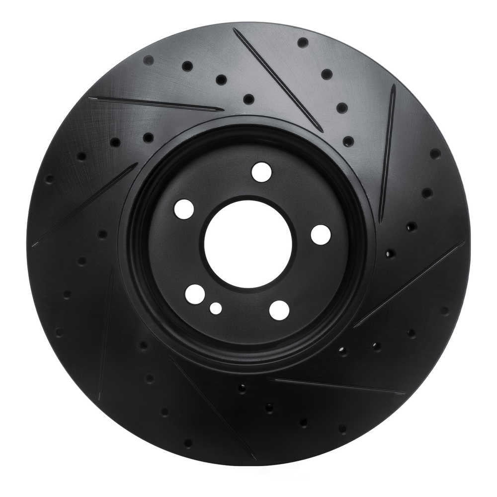 Dynamic Friction Company 633-63186L DFC Brake Rotor - Drilled And Slotted - Black