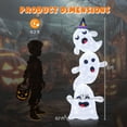 thumbnail image 3 of Gymax Décorations d'Halloween 4 Pieds Extérieur Empilé Ghosts avec Lumières LED Intégrées, 3 of 10