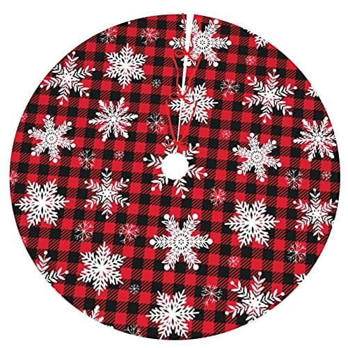 Faldón para árbol de Navidad MOLIAN 36 Traditional con copos de nieve Des
