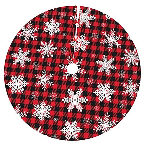 Faldón para árbol de Navidad MOLIAN 36 Traditional con copos de nieve Des