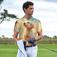 thumbnail image 4 of Salouo Sunshine Golden Cloud Dog for Men's Short Sleeve Polo Shirts,Polo Shirts for Men Performance Short Sleeve Golf Shirt Athletic Casual Collared T-Shirt-3X-Large, 4 of 8