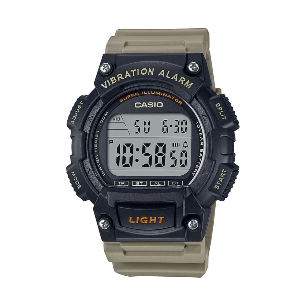 Dar derechos gancho Perth Blackborough Casio Men's Sport Digital Watch with Vibration, Tan W736H-5AV - Walmart.com