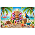 thumbnail image 2 of Tropical Design Hawaii Banner Colorful Elements Beach Theme Aloha Banner for Summer Party Luau Event Island Celebration, 2 of 7