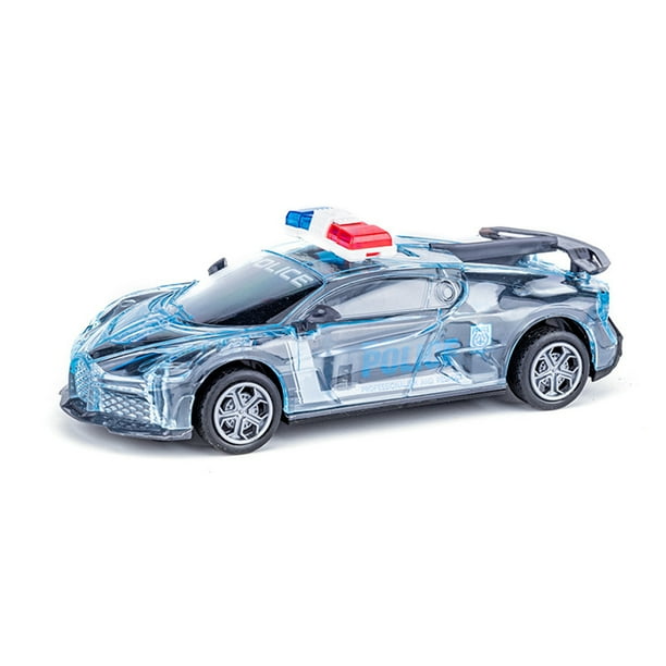 Coche De Policía Con Luz Led De Cristal, Coches De Carreras De Plástico Con Luz Y Música, Juguetes Educativos Para Niños, Modelo De Coche Deportivo Sweethay FN007452-03