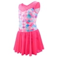 thumbnail image 4 of WIBACKER 3-12Y Sleeveless Gymnastics Ballet Leotard with Skirt for Girls Sequin Mermaid Dance Dresses Yoga Sports, 4 of 11