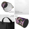 thumbnail image 2 of Balery butterflies and Gardens Pattern Round Laundry Basket with Handles Waterproof Freestanding Laundry Hamper for Clothes Toys in the Dorm and Family-Medium, 2 of 6