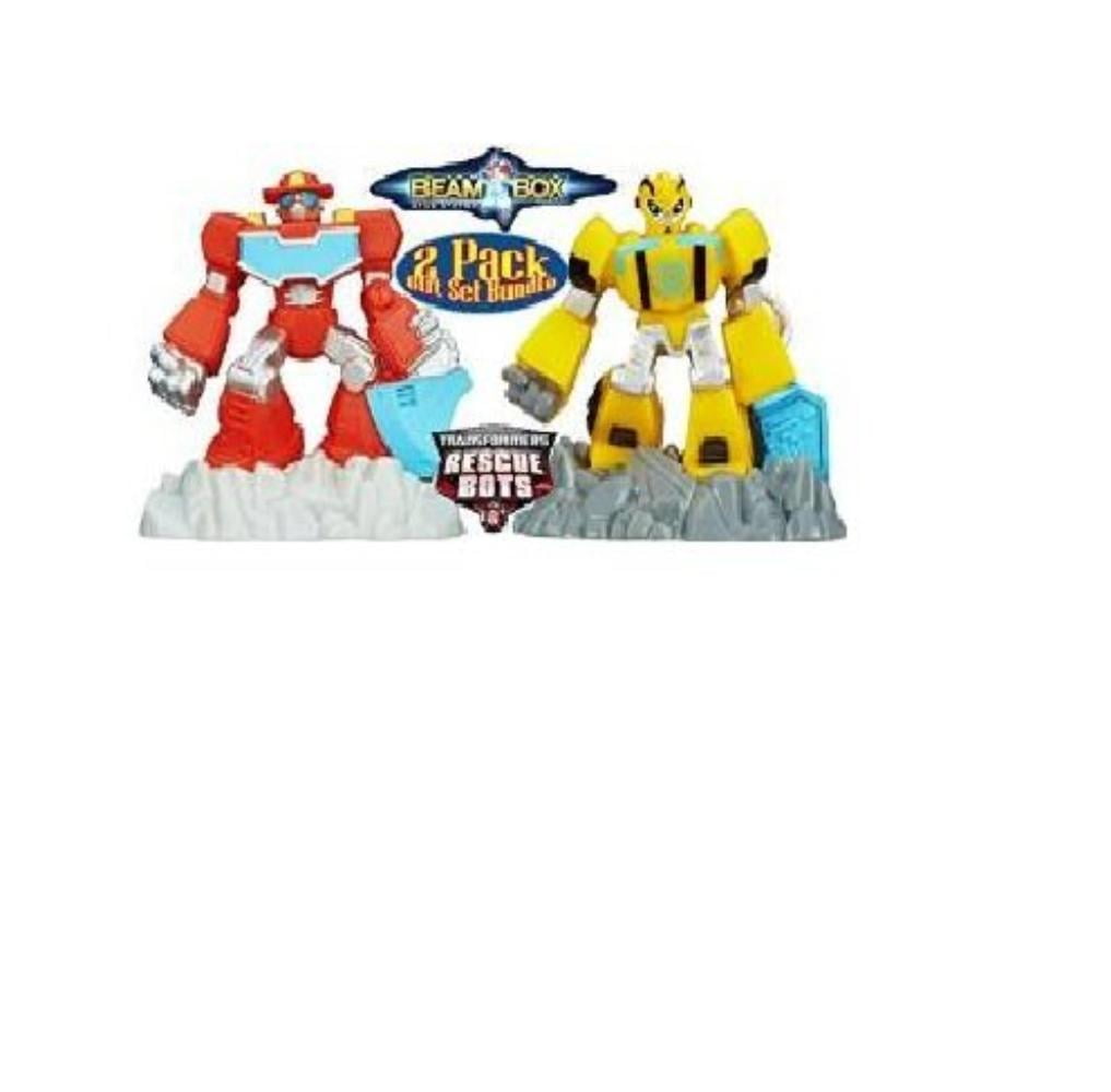 Playskool Heroes Rescue Bots Robot Beam Bots Heatwave &amp; Bumblebee Gift Set Bundle - 2 Pack, Gift Set Bundle Includes 2 Rescue Bot Beam Box Heroes! By Transformers