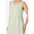 thumbnail image 5 of TheMogan Women's S~3X Sleeveless Scoop Neck Tiered Jersey Relaxed Fit Long Maxi Dress, 5 of 6
